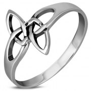 Celtic Knot Plain Solid Silver Ring, rp246